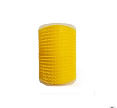 Yellow air filter on a white background