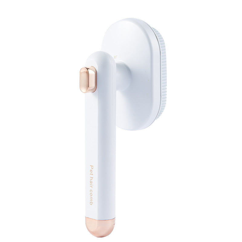 White hair comb with rose gold accents on a white background