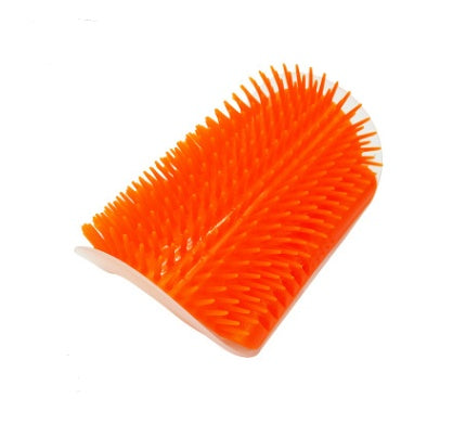 Orange bristle brush on a white background