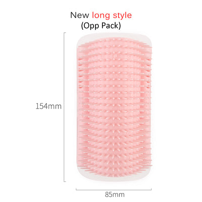 Pink hair roll with measurements on a white background